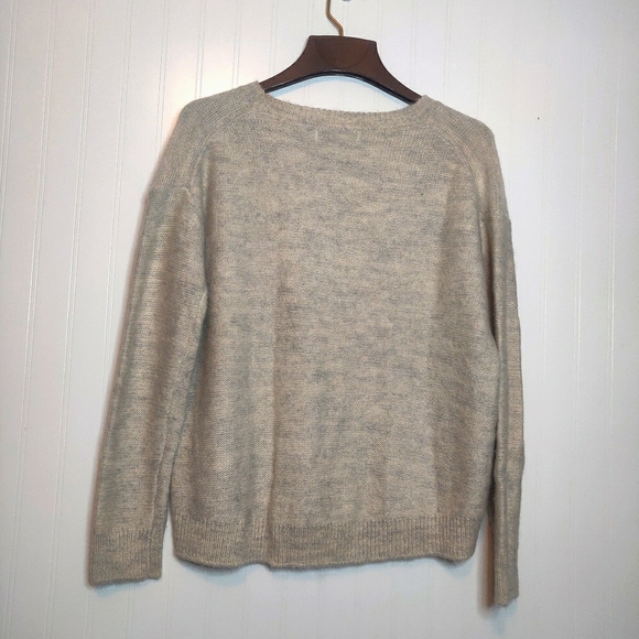 Magaschoni Cream Wool Blend Pull Over Sweater M - Picture 2 of 6